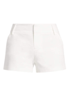 Alice And Olivia Cady Cotton Blend Shorts In Off White