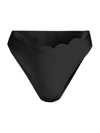 Ramy Brook Women's Amani Scalloped Bikini Bottom In Black