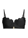 Ramy Brook Women's Leyla Scalloped Underwire Bikini Top In Black