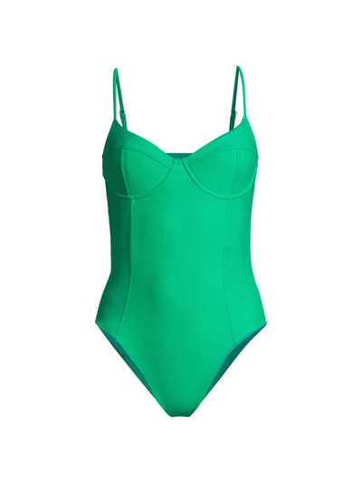 Ramy Brook Women's Jayda Bustier One-piece Swimsuit In Palm Green