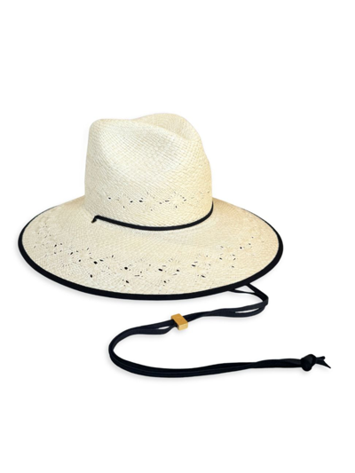 Freya Women's Fiji Straw Fedora In Natural Black