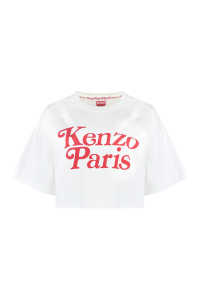 KENZO BY VERDY COTTON CROP TOP WITH LOGO