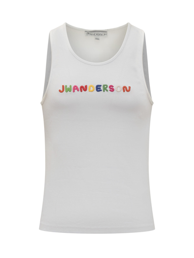 Jw Anderson Top With Logo In White