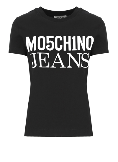 M05ch1n0 Jeans T-shirt With Logo In Black