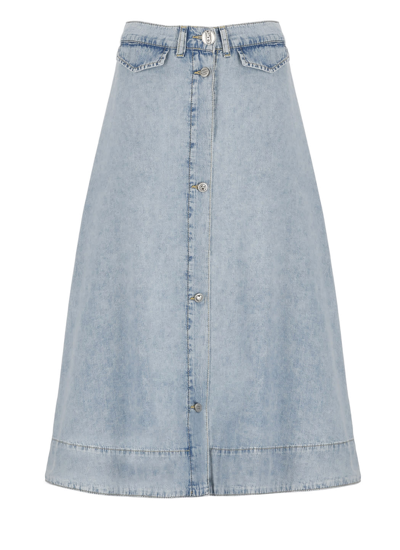M05ch1n0 Jeans Cotton Skirt In Stone Washed