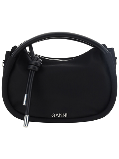 Ganni Black Knot Baguette Bag