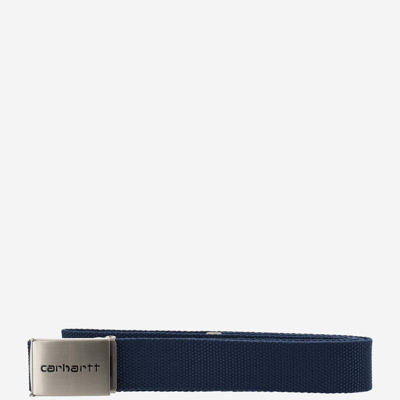 Carhartt Technical Fabric Belt With Logo In Blue