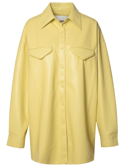 NANUSHKA KAYSA LIME POLYURETHANE SHIRT