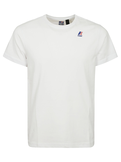 K-way Edouard Cotton Crew-neck T-shirt In White