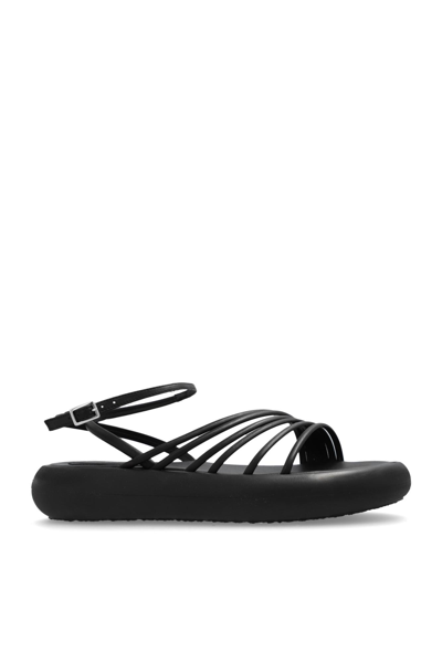 Vic Matie Travel Platform Sandals In Black