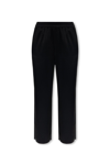 Nanushka Elasticated-waist Straight Leg Cropped Trousers In Black