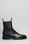 GOLDEN GOOSE CHELSEA ANKLE BOOTS IN BLACK LEATHER