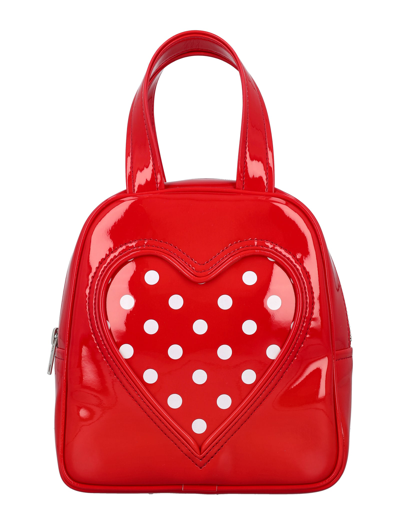 Comme Des Garcons Girl Min Bag Heart Pois In 2 Red
