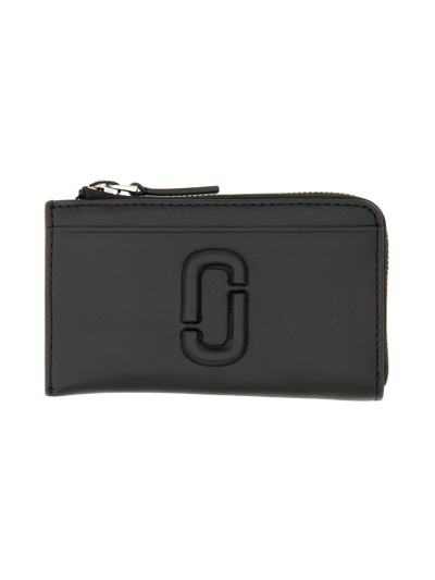 Marc Jacobs Leather Card Holder In Nero