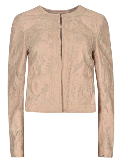 N°21 Floral Cropped Jacket In Powder Pink