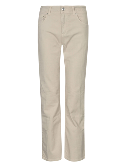 Department Five Straight Buttoned Jeans In White