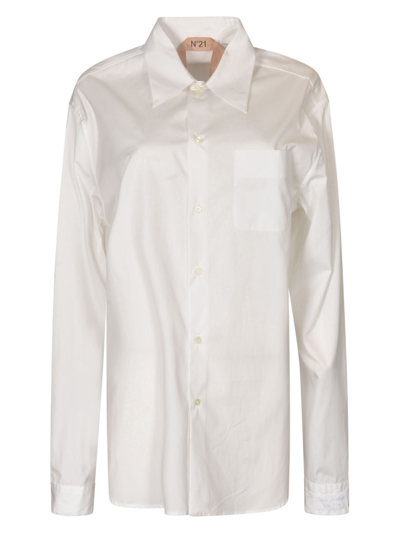 N°21 Long-sleeved Shirt In White