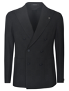 TAGLIATORE CHECK PATTERN DOUBLE-BREASTED DINNER JACKET