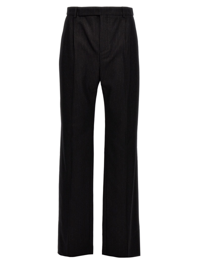 Saint Laurent Pinstripe Pants In Black