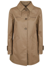 Herno Quilted Coat With Back Vent And Buckle Strap Cuffs In Sabbia