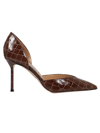 Aquazzura Uptown 85 Patent Leather Pumps In Esp Espresso