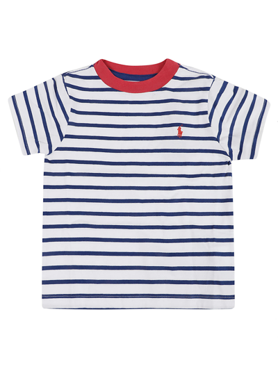 Ralph Lauren Kids' Ss Yd Cn-knit Shirts-t-shirt In Blue
