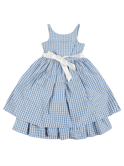 Ralph Lauren Kids' Gnghmoccdrss-dresses-occasion Dress In Blue Gingham