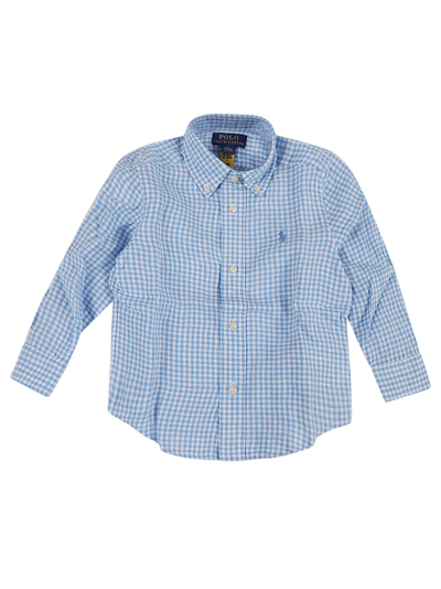 Ralph Lauren Kids' Clbdppc-shirts-sport Shirt In B Blue White