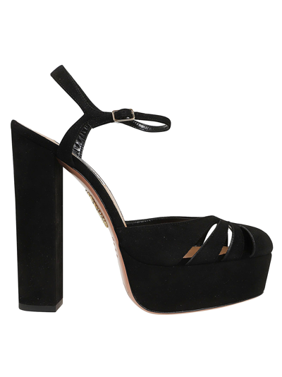 Aquazzura Olympia Plateau 140 In Black