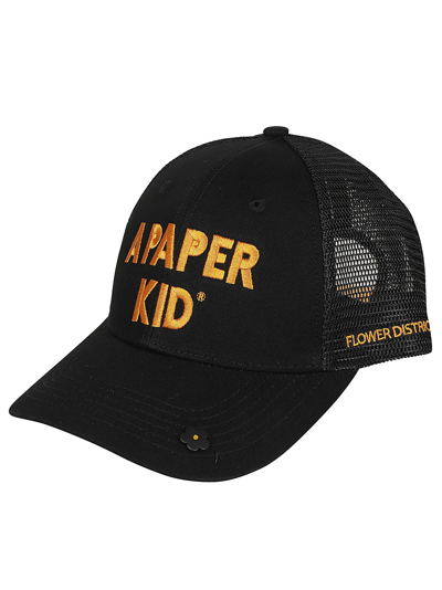 A Paper Kid Trucker Unisex In Nero Black