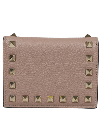 VALENTINO GARAVANI FLAP FRENCH WALLET ROCKSTUD