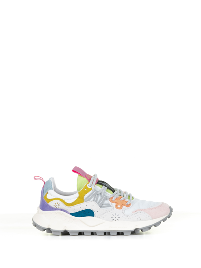 Flower Mountain Trainers In White Pink