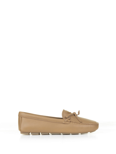 Prada Flat Shoes In Naturale