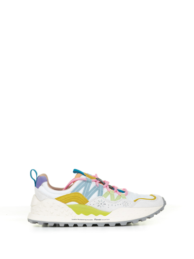 Flower Mountain Sneakers In Beige White Multi