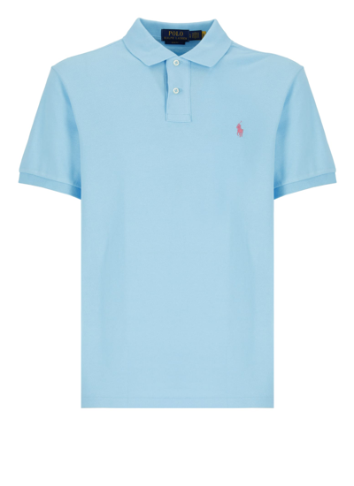 Ralph Lauren Polo Shirt With Pony In Light Blue