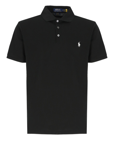 Ralph Lauren Cotton Polo Shirt In Black