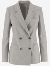 TAGLIATORE WOOL AND SILK DOUBLE-BREASTED JACKET