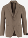 TAGLIATORE SINGLE-BREASTED COTTON AND WOOL JACKET