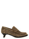 Loewe Terra Suede Kitten-heel Penny Loafers In Green