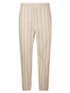 Setchu Striped Trousers In N.white
