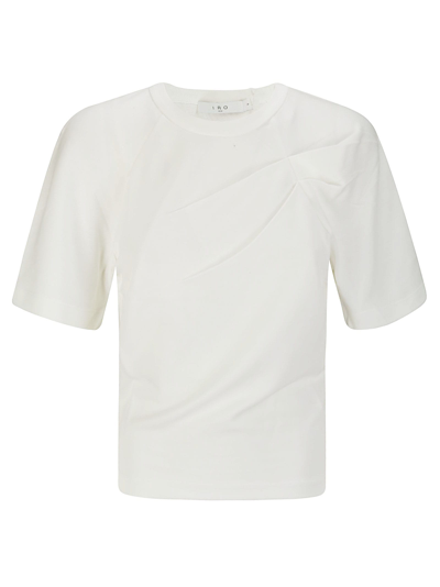 Iro Umae Pleat Detailed T In White