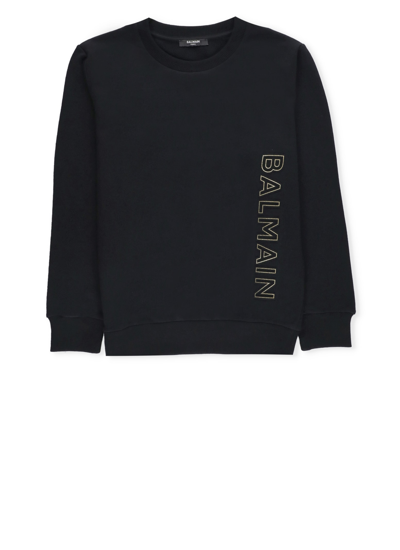 Balmain Kids' Logoed Sweatshirt In Black