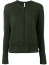 ANTONIO MARRAS ANTONIO MARRAS RIBBED TRIM CARDIGAN - GREEN,1L563012269741