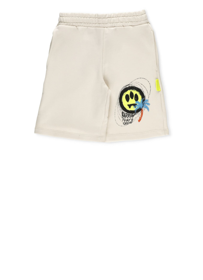 Barrow Kids' Shorts With Logo In Crema/cream
