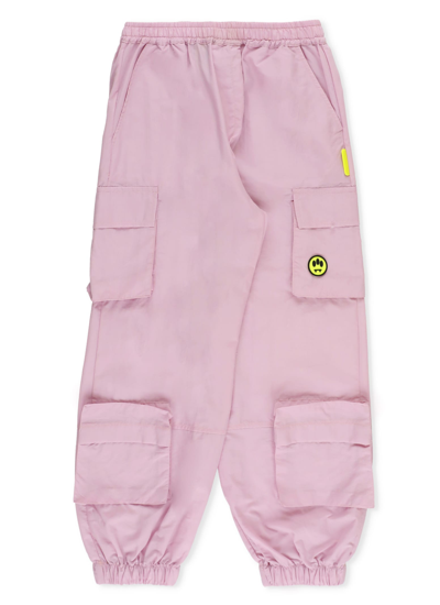 Barrow Kids' Pants With Logo In Pink Lavander