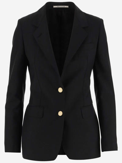 Tagliatore Single-breasted Wool Jacket In Black
