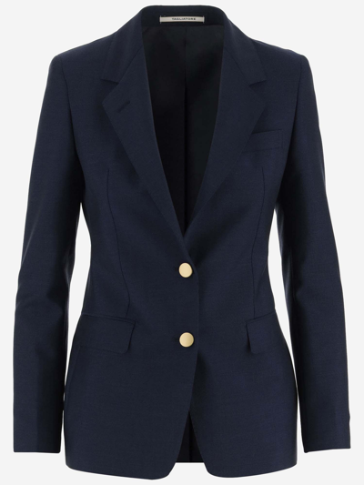 Tagliatore Wool Blend Single-breasted Jacket In Blue