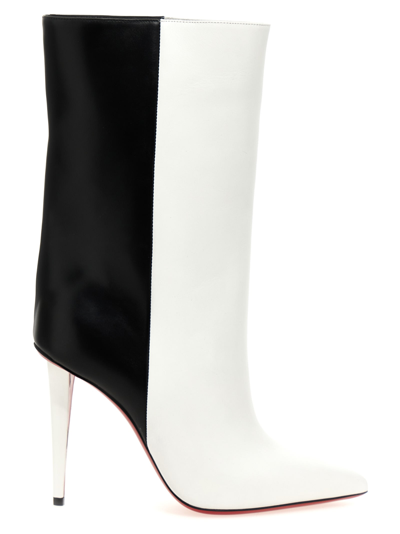 Christian Louboutin Astrilarge Ankle Boots In White/black