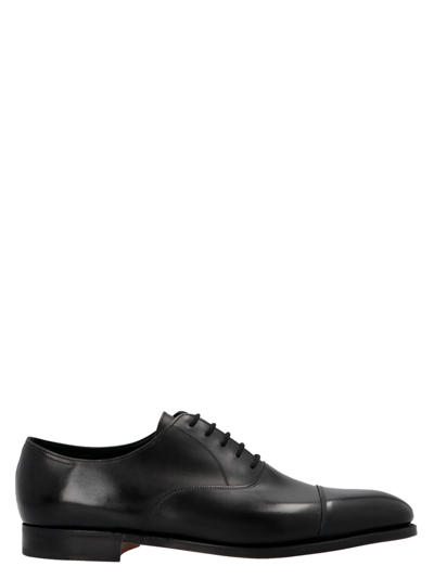John Lobb City Ii Leather Oxford Shoes In Black