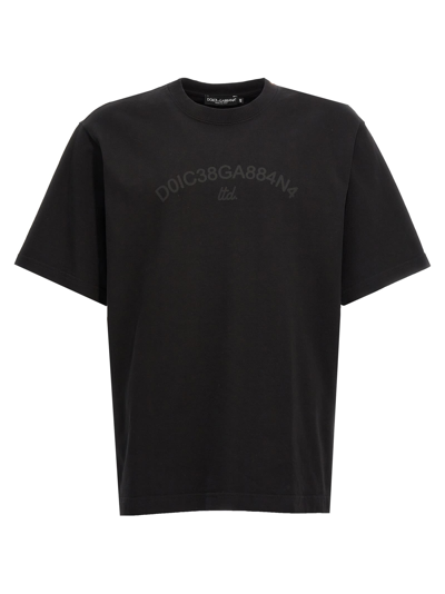 Dolce & Gabbana Logo Print T-shirt In Black